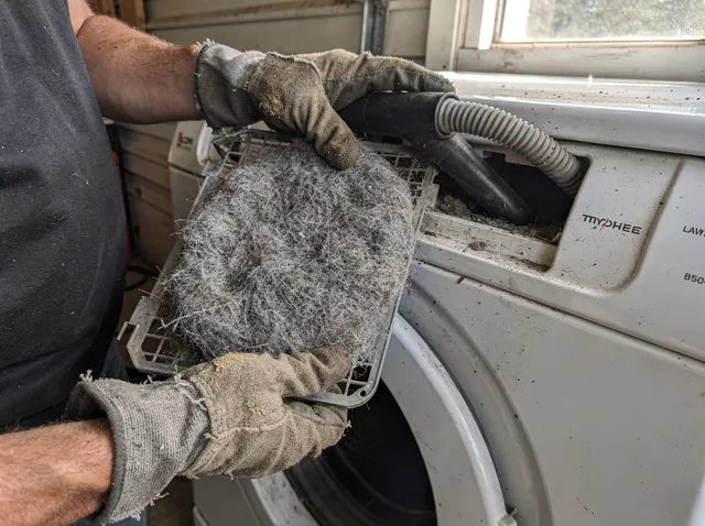 Cleaning Dryer Lint Trap in New Britain