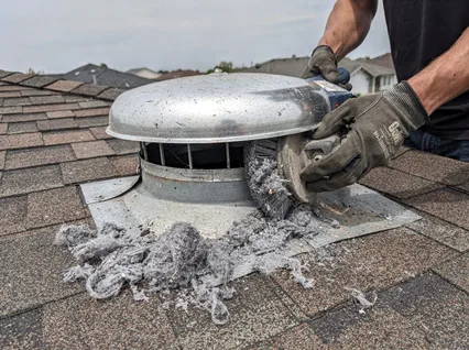Cleaning Dryer Vent On Roof in New Britain