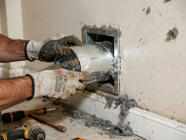Professional dryer vent repair and installation by New Britain Dryer Vent Cleaning in New Britain